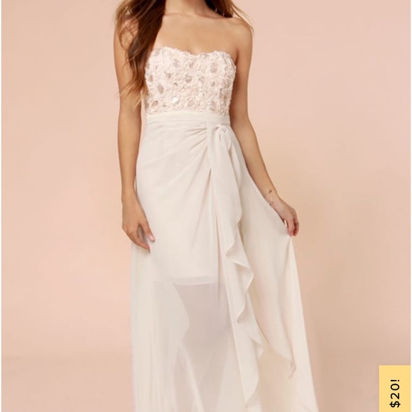 Nwt lulus strapless dress - Picture 1 of 2